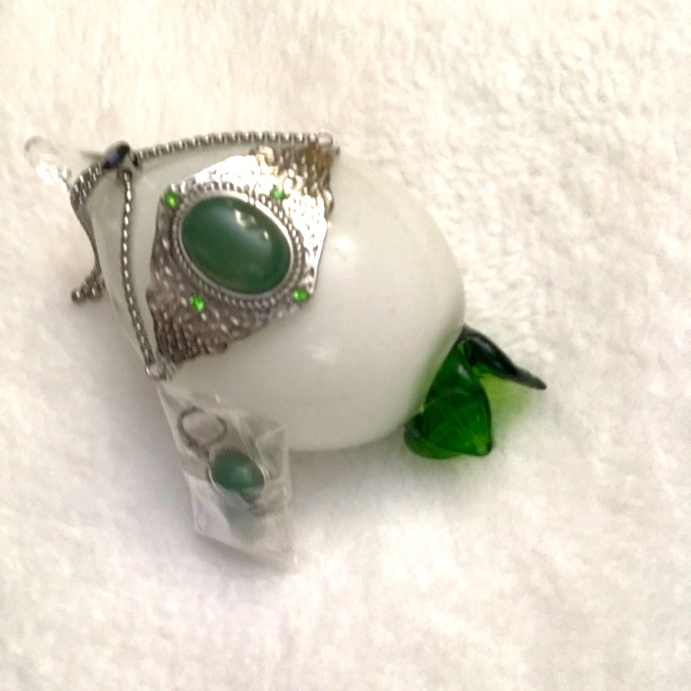 Green Aventurine,Green Austrian Crystal lever back earrings & bolo bracelet sets